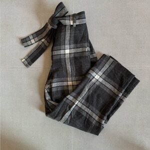 Wilfred Plaid Tie-Waist Wool and Cashmere Ankle Pants